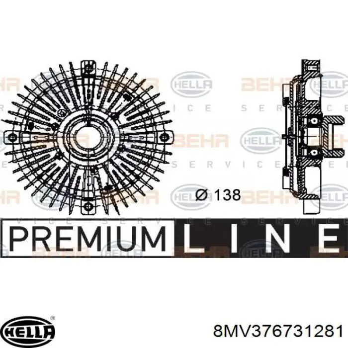 В'язкова муфта вентилятора Thermotec D5MA010TT ціна, від 177.57 USD