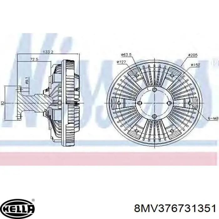 Купити AM7009 Borg-Warner Муфта вязкостная системи охолодження
