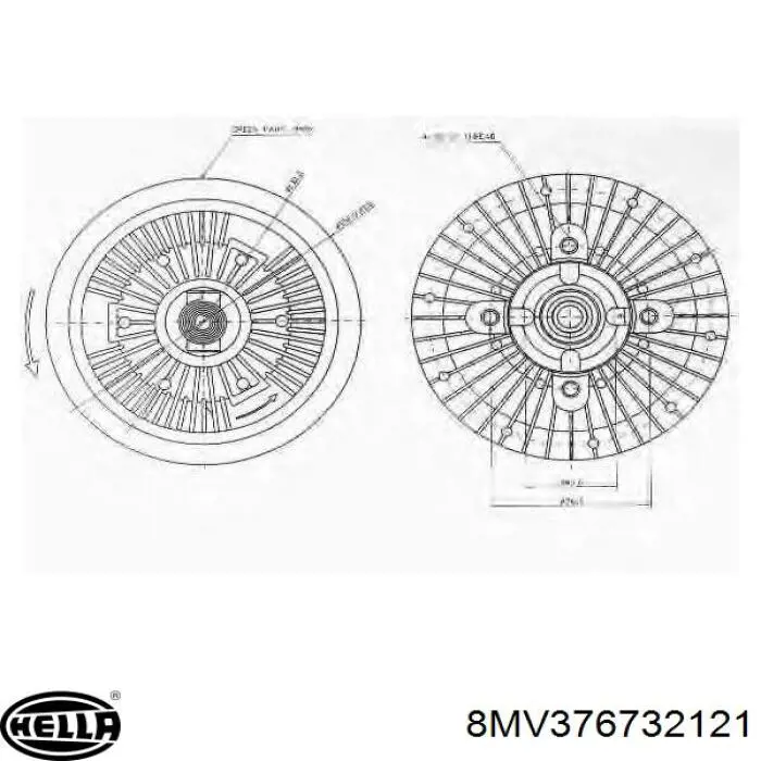 Муфта вентилятора охолодження Thermotec D5M019TT