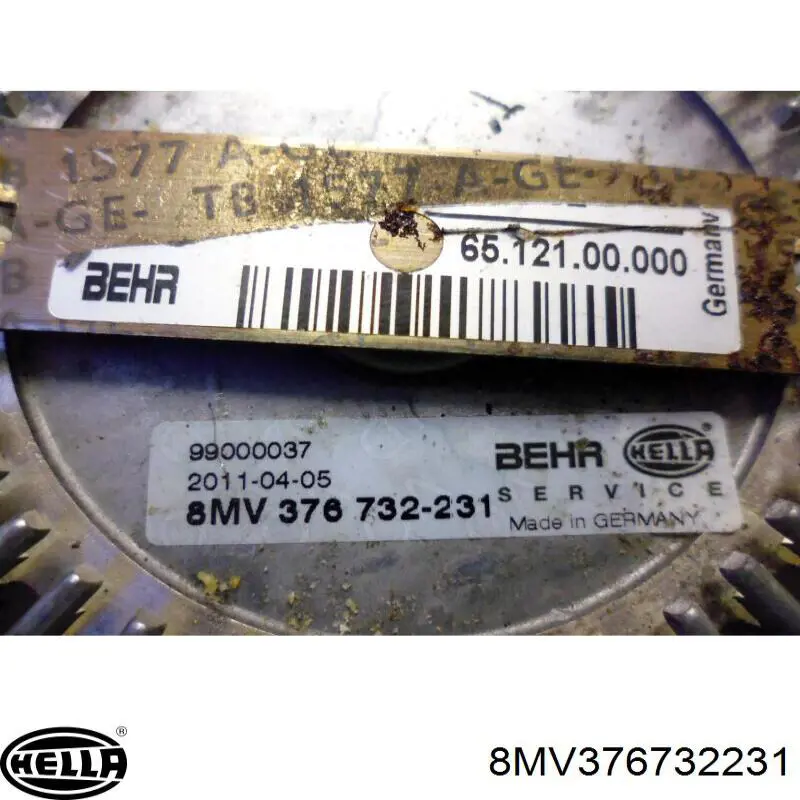 Вискомуфта вентилятора 8MV376732231 HELLA