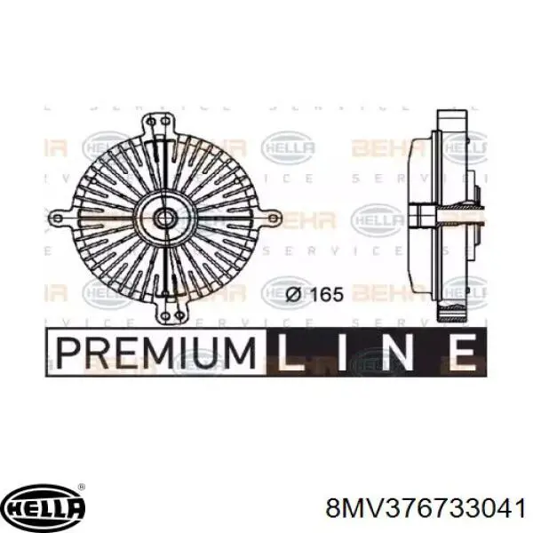 В'язкова муфта вентилятора HELLA 8MV376733041 ціна, від 62.42 USD