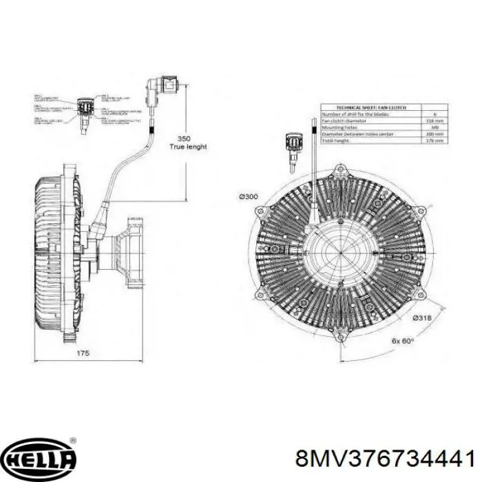 SV5028S Polcar Гідромуфта приводу вентилятора