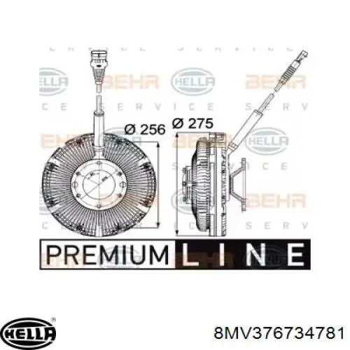 Купити 8MV376734781 HELLA Муфта вязкостная системи охолодження
