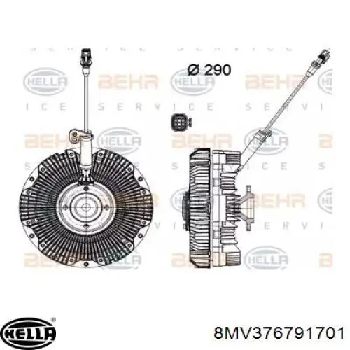 Купити 86159 Nissens Муфта вязкостная системи охолодження