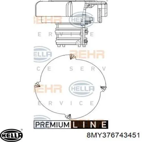 Кришка бачка радіатора HELLA 8MY376743451 ціна, від 8.49 USD