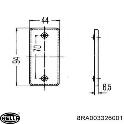 Катафот (відбивач) заднього бампера Mercedes A0005444205 ціна, від 2.86 USD