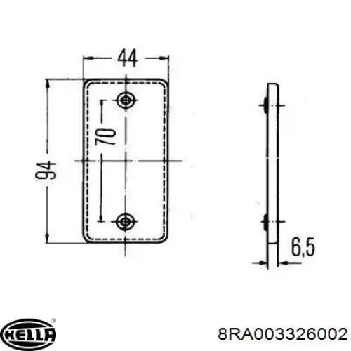Купити A0005444205 Mercedes Катафот (відбивач) заднього бампера