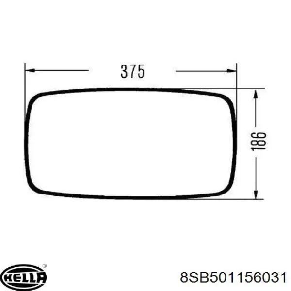 Дзеркало заднього виду LS7227E Rywal