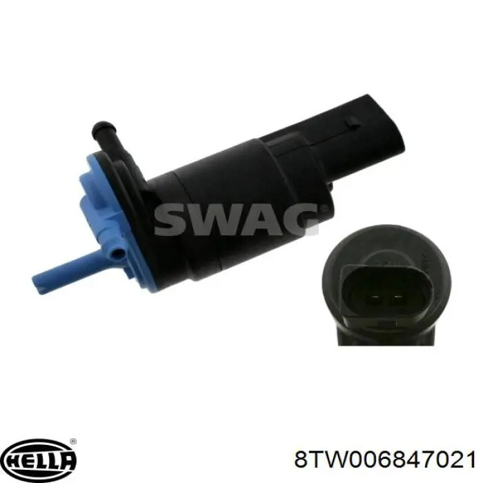 8TW006847021 HELLA Помпа омивача скла передній/задній