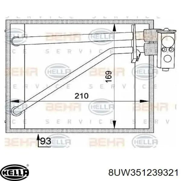 Купити 8UW351239321 HELLA Клапан TRV, кондиціонера