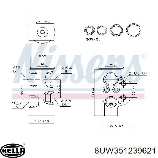 Клапан TRV, кондиціонера Denso DVE02007 ціна, від 23.65 USD