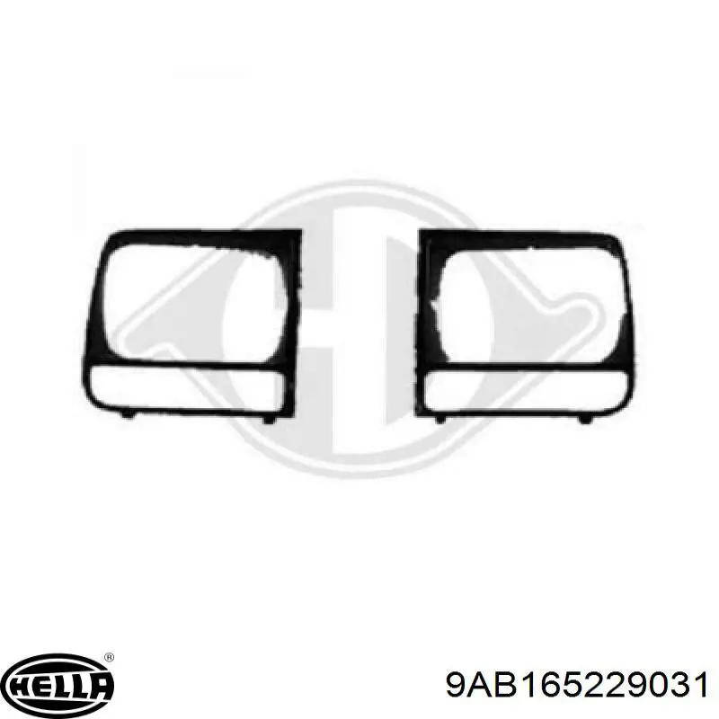 Рамка/облицювання фари лівої Mercedes A9438260259