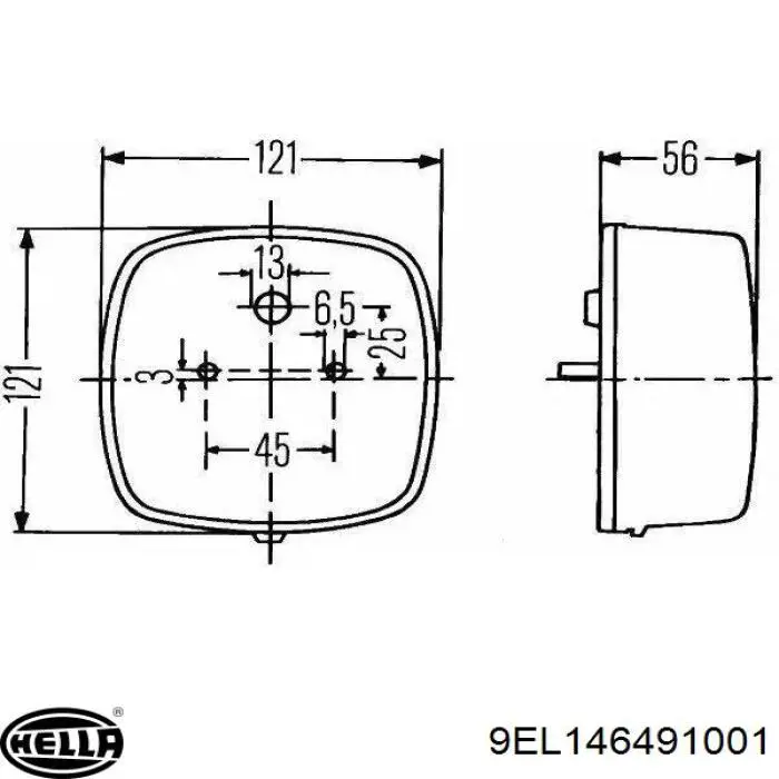 Скло ліхтаря заднього 9EL146491001 HELLA