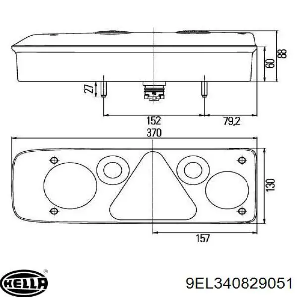 M611441 Mars Tech Скло заднього ліхтаря, лівого