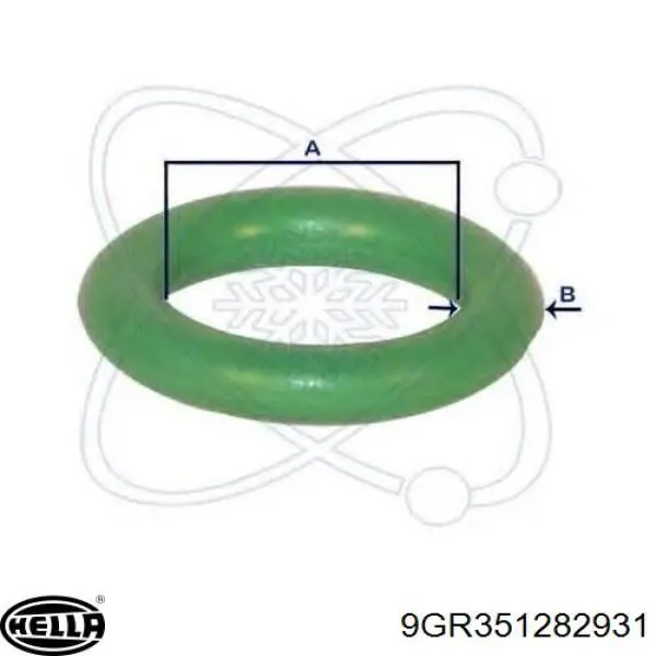 Кільце ущільнювальне трубки кондиціонера 9GR351282931 HELLA