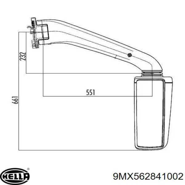 Купити 9MX562841002 HELLA Дзеркальний елемент дзеркала заднього виду
