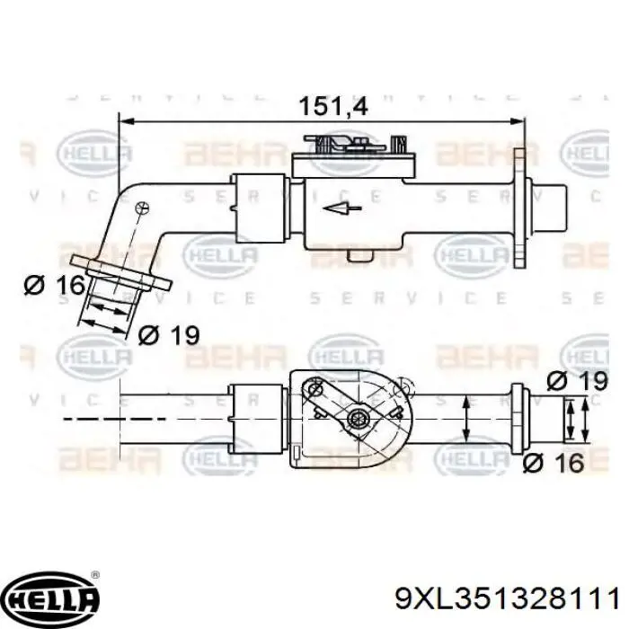 Купити 9XL351328111 HELLA Кран пічки