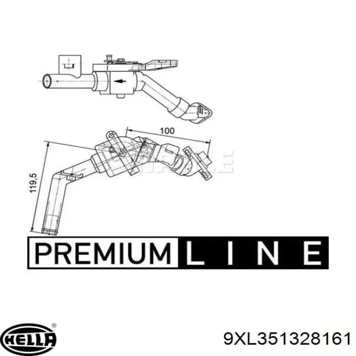 Кран пічки 9XL351328161 HELLA