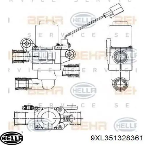 Купити 9XL351328361 HELLA Кран пічки