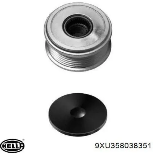 Купити 9XU358038351 HELLA Шків генератора
