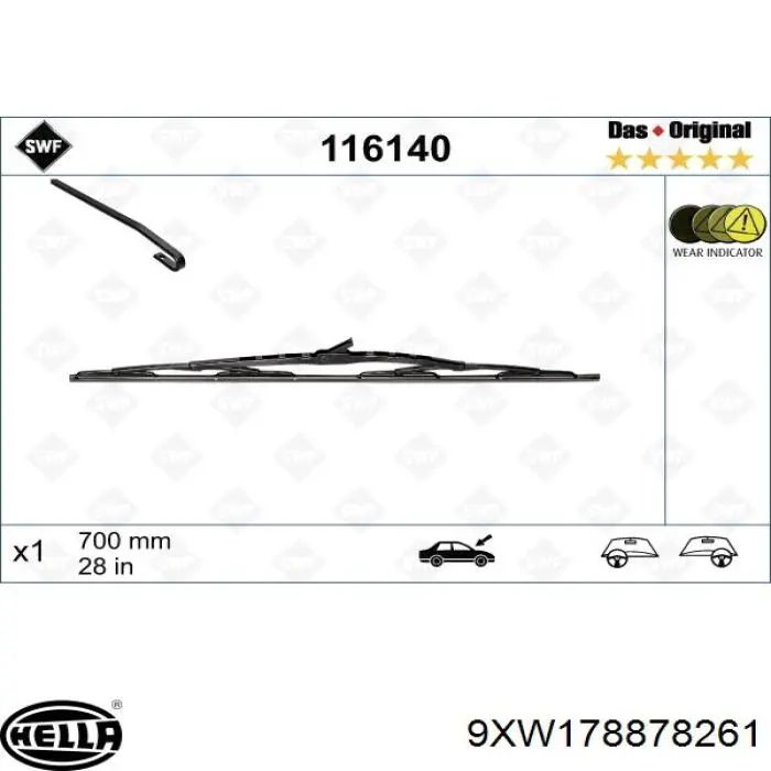 Щітка-двірник лобового скла, водійська Anco 9128 ціна, від 5.71 USD