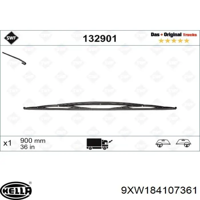Щітка-двірник лобового скла, водійська Bosch 3397015000 ціна, від 27.58 USD