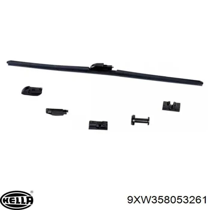 Щітка-двірник лобового скла, водійська HELLA 9XW358053261 ціна, від 9.94 USD