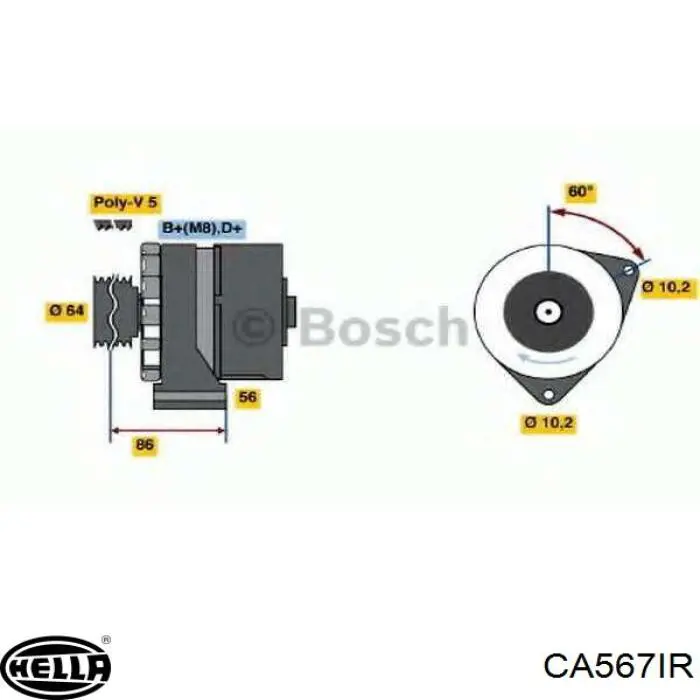 Генератор 9526005 General Motors