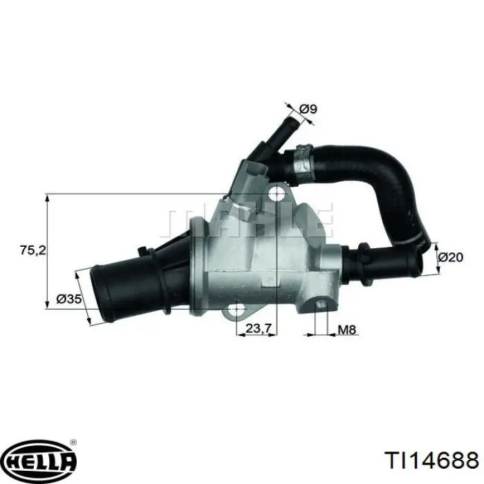 Купити TI14688 HELLA Корпус термостата