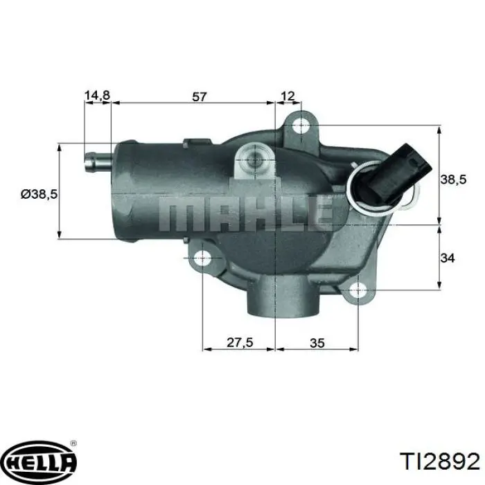 Корпус термостата TI2892 HELLA