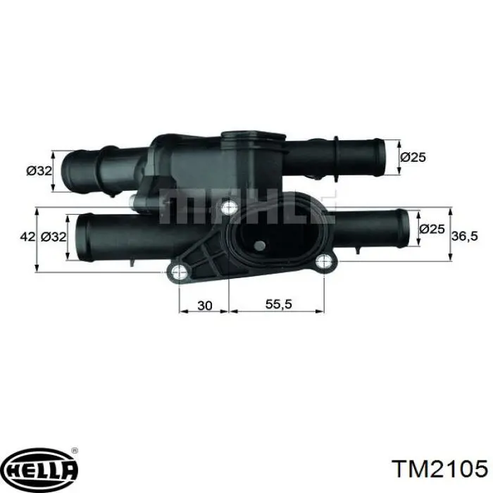 Кожух термостата HELLA TM2105 ціна, від 44.13 USD