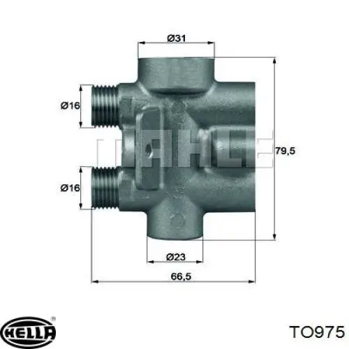 Термостат системи охолодження масла АКПП HELLA TO975 ціна, від 27.87 USD