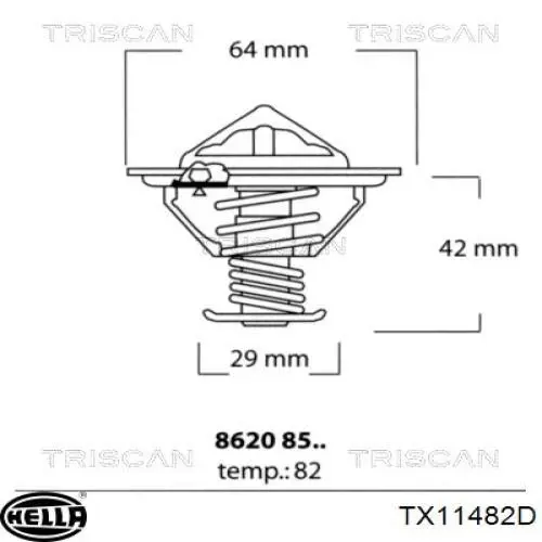 Термостат TX11482D HELLA