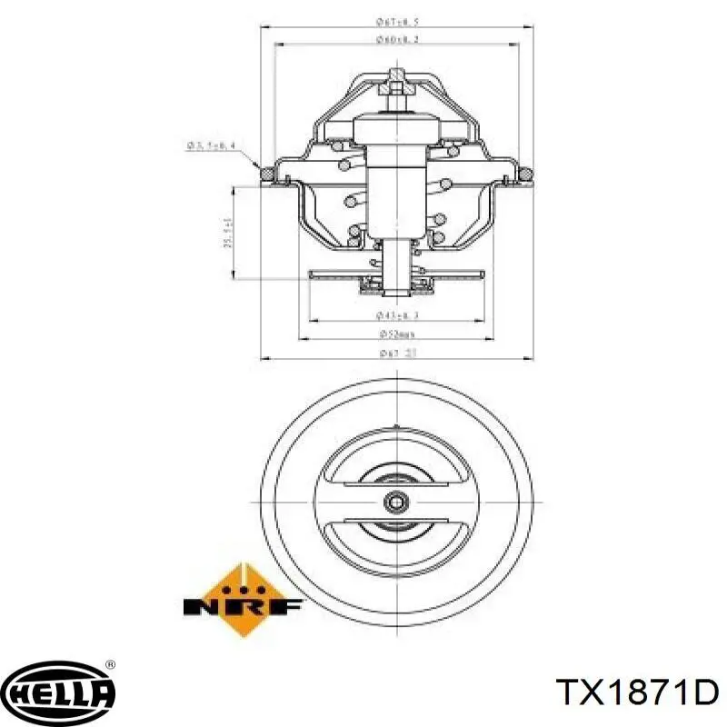 Купити TX1871D HELLA Термостат в корпусі