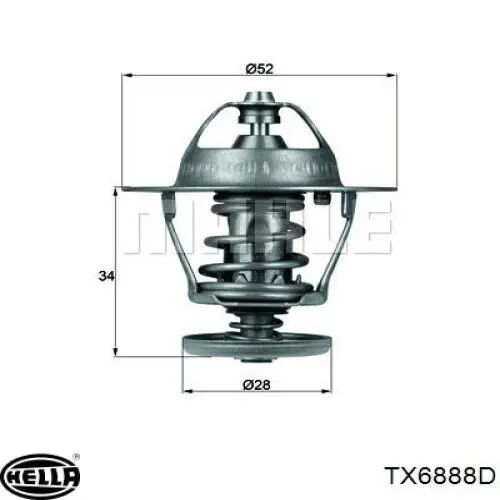 Автомобільний термостат HELLA TX6888D ціна, від 12.22 USD
