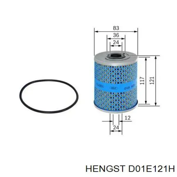 D01E121H Hengst Фільтр масла