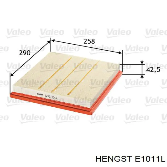 Фільтр повітряний Hengst E1011L