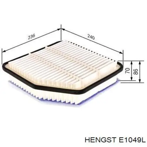 E1049L Hengst Повітряний фільтр двигуна
