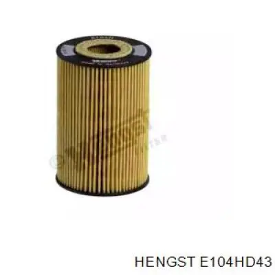 Масляний фільтр двигуна Hengst E104HD43 ціна, від 6.98 USD