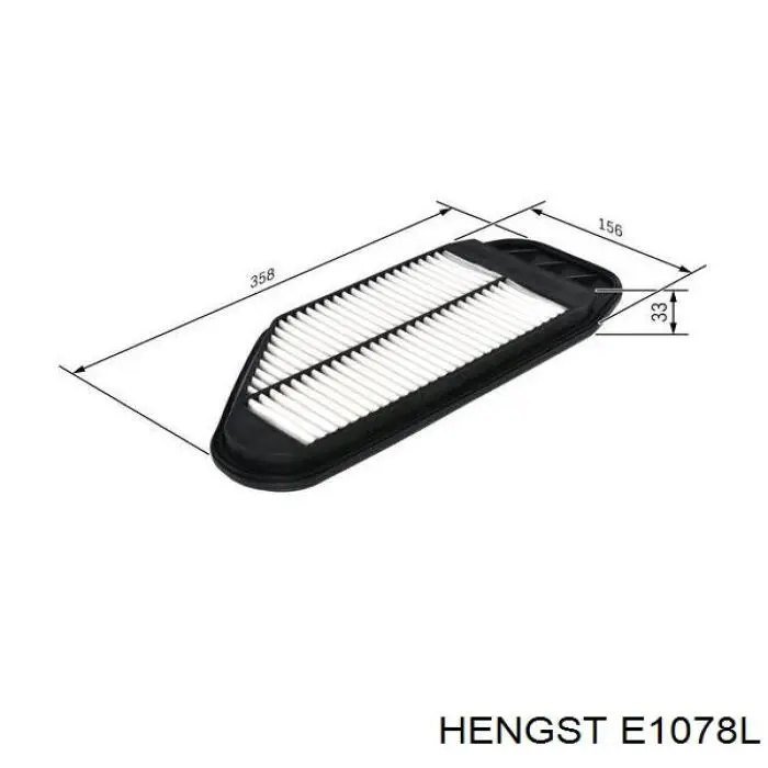 Повітряний фільтр E1078L Hengst
