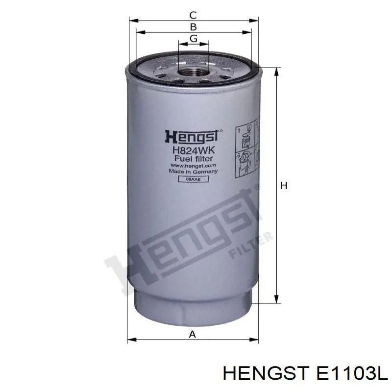 E1103L Hengst Повітряний фільтр двигуна