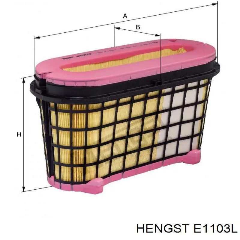 Елемент повітряного фільтра Hengst E1103L ціна, від 110.77 USD