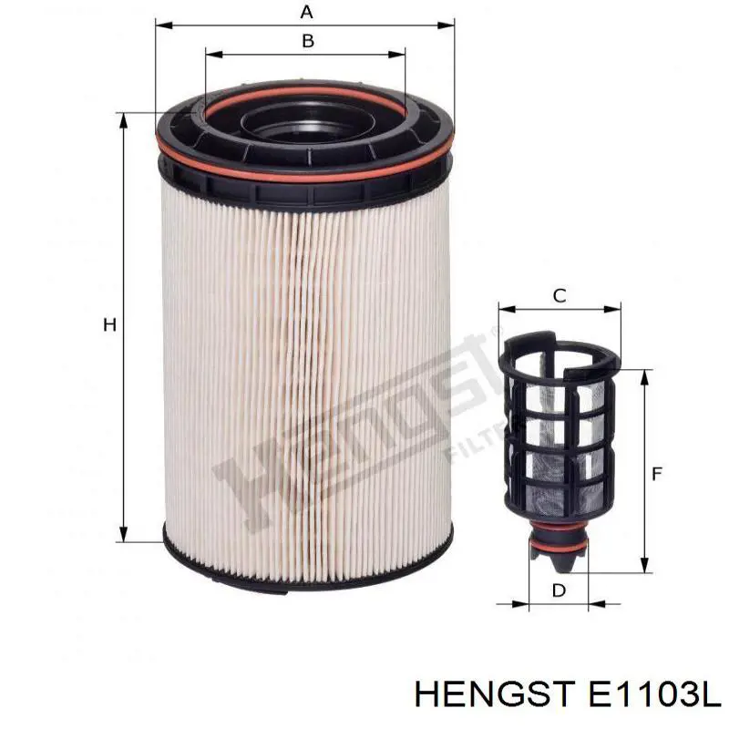 Повітряний фільтр E1103L Hengst