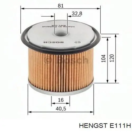 Купити E111H Hengst Фільтр гідропідсилювача