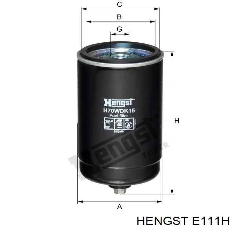 Фільтр повітряний гідропідсилювача Hengst E111H