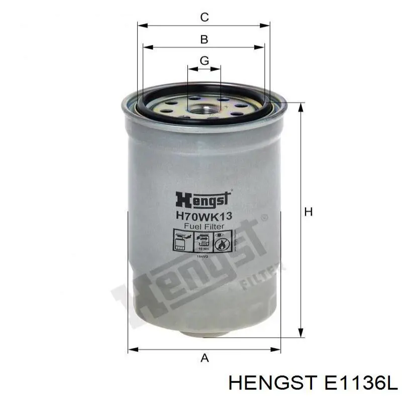 E1136L Hengst фільтр повітряний