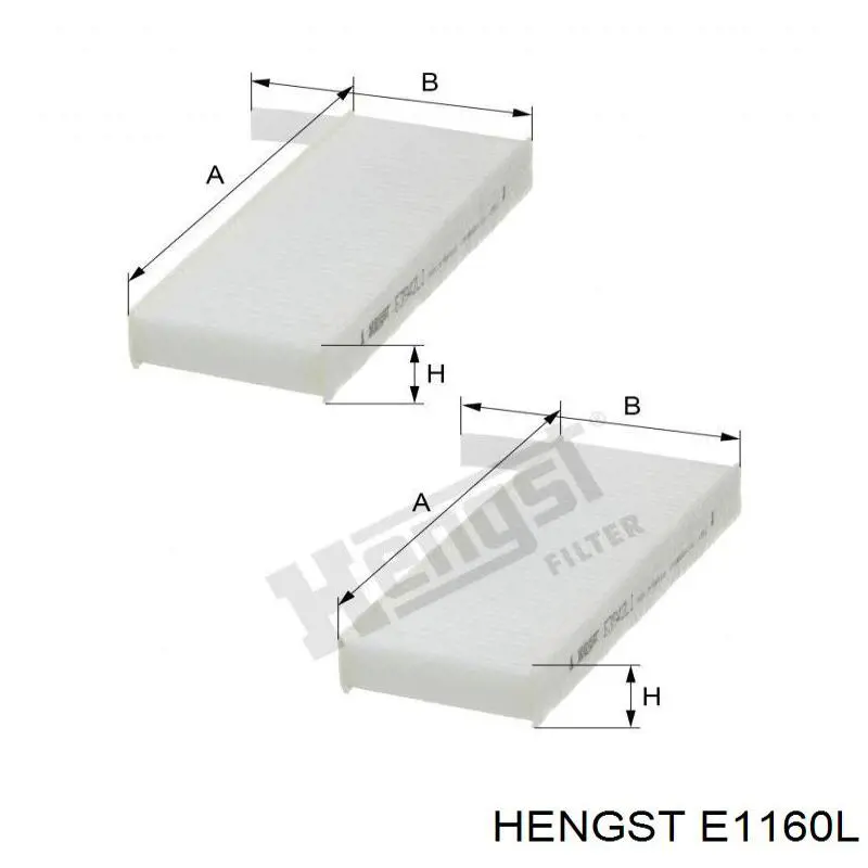 E1160L Hengst Повітряний фільтр двигуна