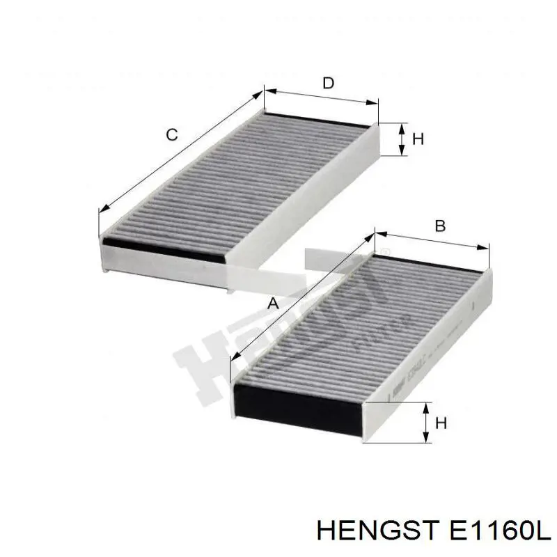 Фільтр повітряний Hengst E1160L