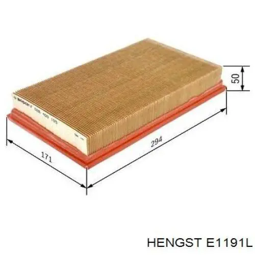 Повітряний фільтр E1191L Hengst
