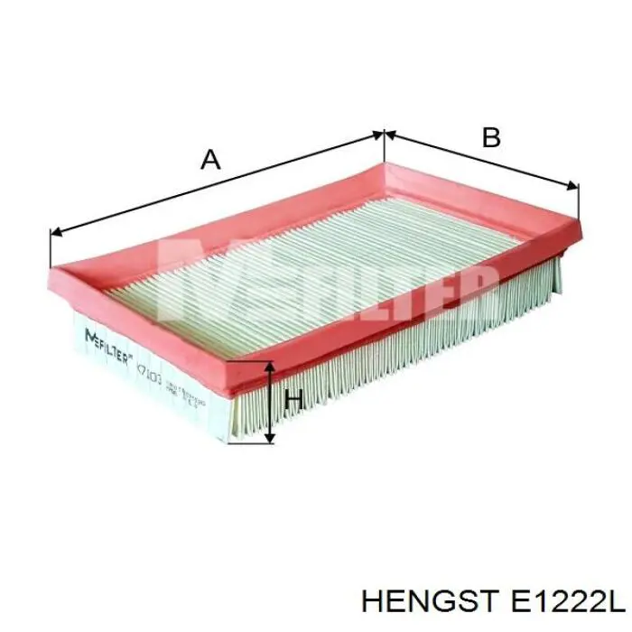 Повітряний фільтр E1222L Hengst